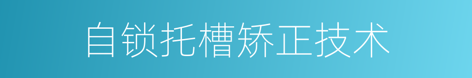 自锁托槽矫正技术的同义词
