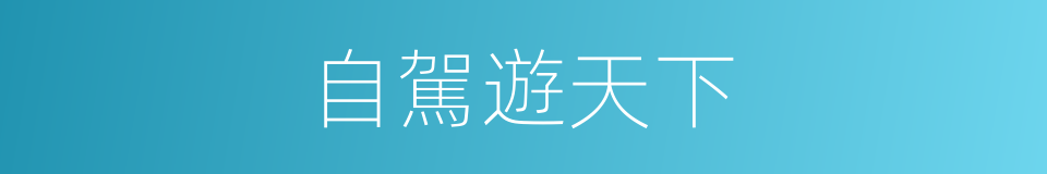 自駕遊天下的同義詞