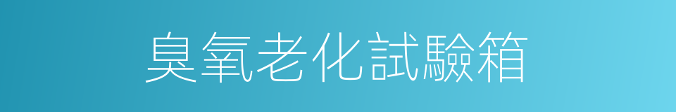 臭氧老化試驗箱的同義詞