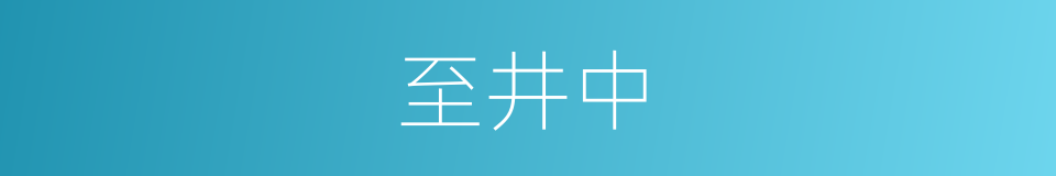 至井中的同义词