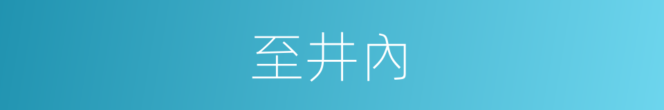 至井內的同義詞