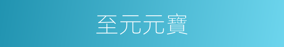 至元元寶的同義詞