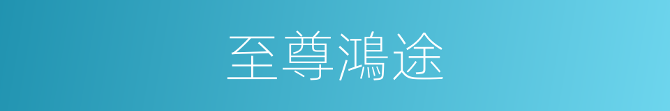 至尊鴻途的同義詞
