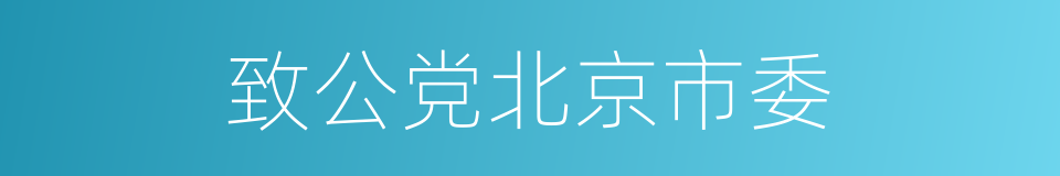 致公党北京市委的同义词