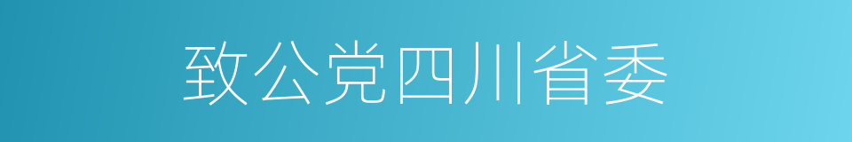 致公党四川省委的同义词