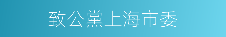 致公黨上海市委的同義詞