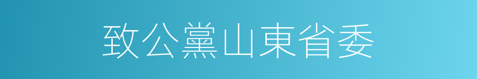 致公黨山東省委的同義詞