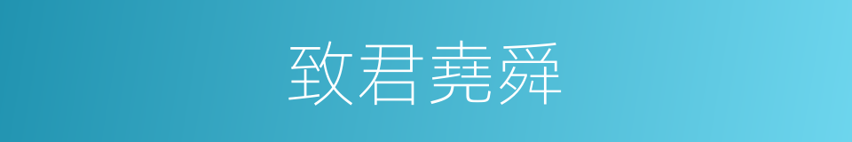 致君堯舜的同義詞