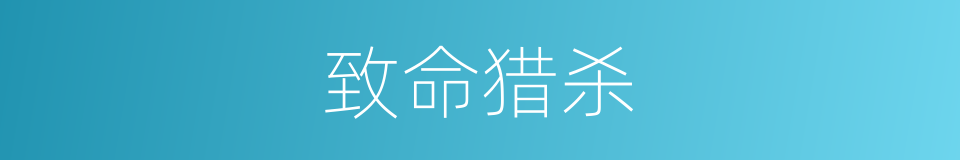 致命猎杀的同义词