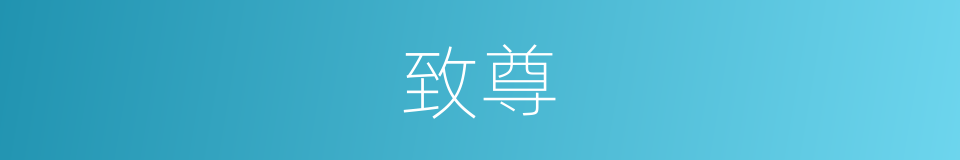 致尊的同义词
