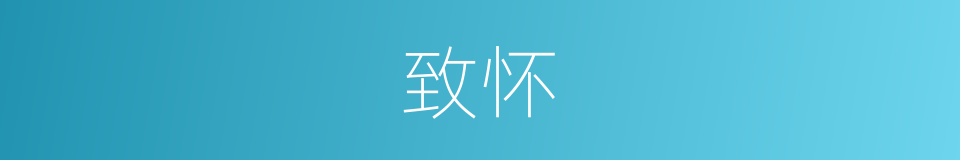 致怀的意思