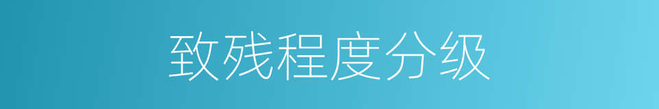 致残程度分级的同义词