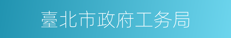 臺北市政府工务局的同义词