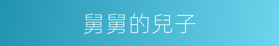 舅舅的兒子的同義詞
