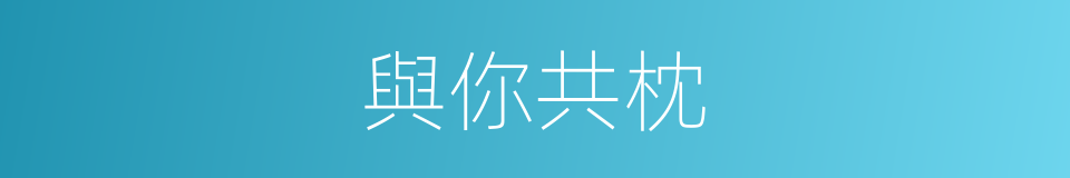 與你共枕的同義詞