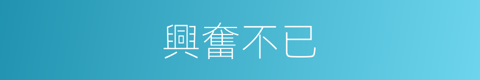 興奮不已的意思