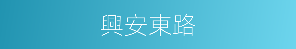 興安東路的同義詞