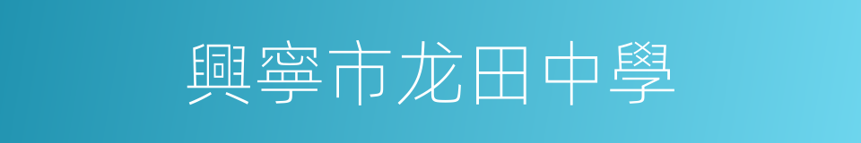 興寧市龙田中學的同義詞