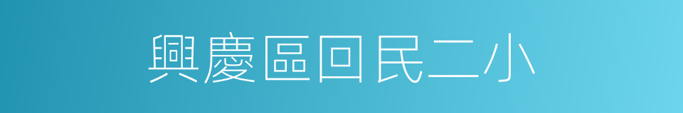 興慶區回民二小的同義詞