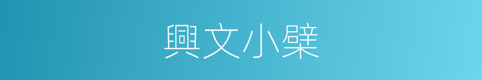 興文小檗的同義詞