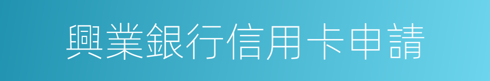 興業銀行信用卡申請的同義詞