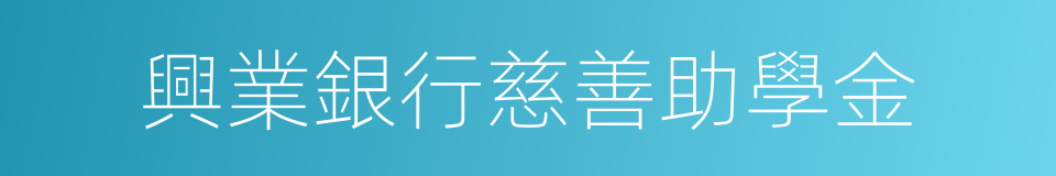 興業銀行慈善助學金的同義詞