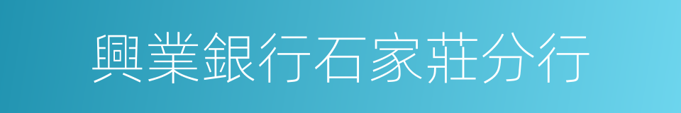 興業銀行石家莊分行的同義詞