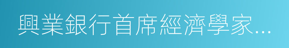 興業銀行首席經濟學家魯政委的同義詞