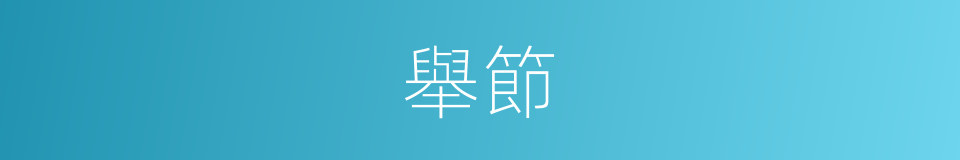 舉節的意思