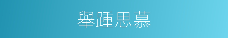 舉踵思慕的意思