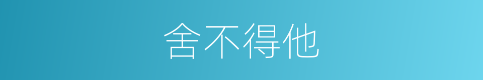 舍不得他的同义词
