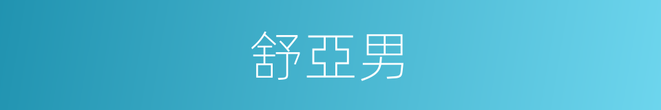 舒亞男的同義詞