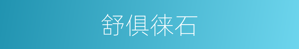 舒俱徕石的同义词