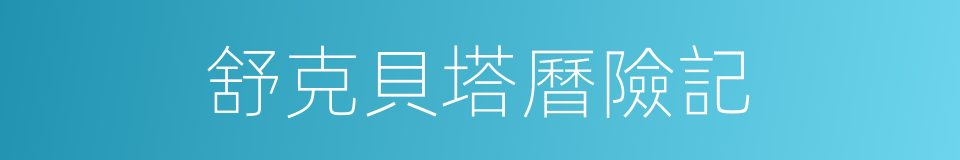 舒克貝塔曆險記的同義詞