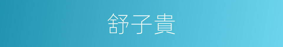 舒子貴的同義詞
