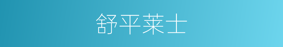 舒平莱士的同义词