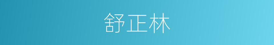 舒正林的同义词