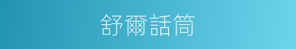 舒爾話筒的同義詞