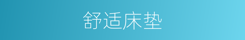 舒适床垫的同义词