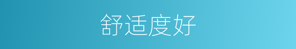 舒适度好的同义词