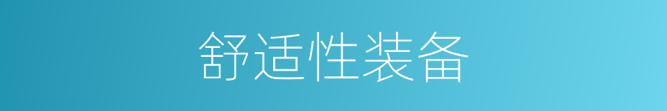 舒适性装备的同义词