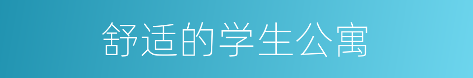 舒适的学生公寓的同义词