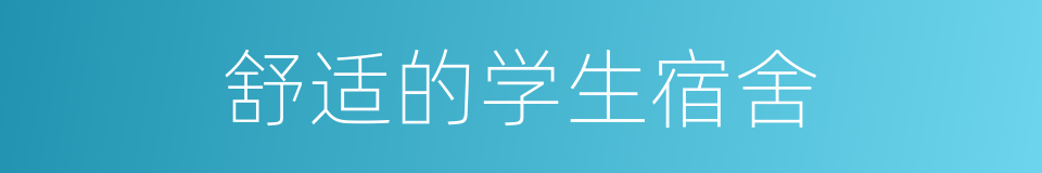 舒适的学生宿舍的同义词