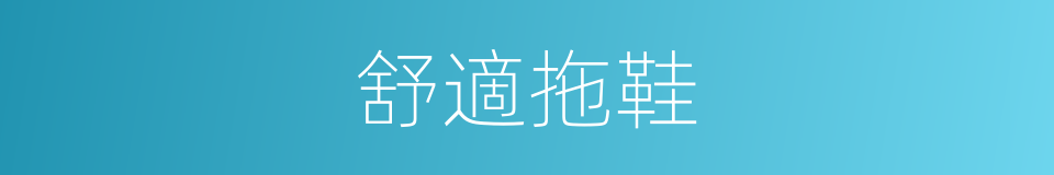 舒適拖鞋的同義詞