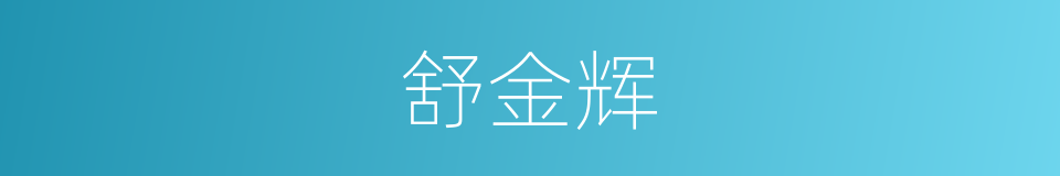 舒金辉的同义词