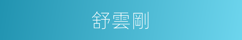 舒雲剛的同義詞