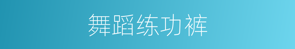 舞蹈练功裤的同义词