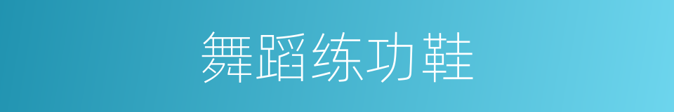 舞蹈练功鞋的同义词