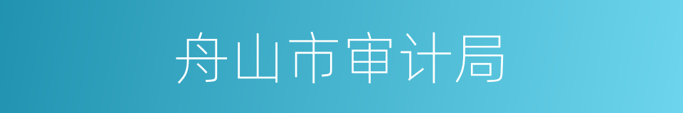 舟山市审计局的同义词