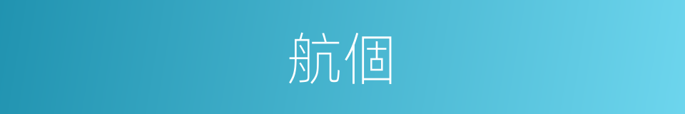 航個的同義詞